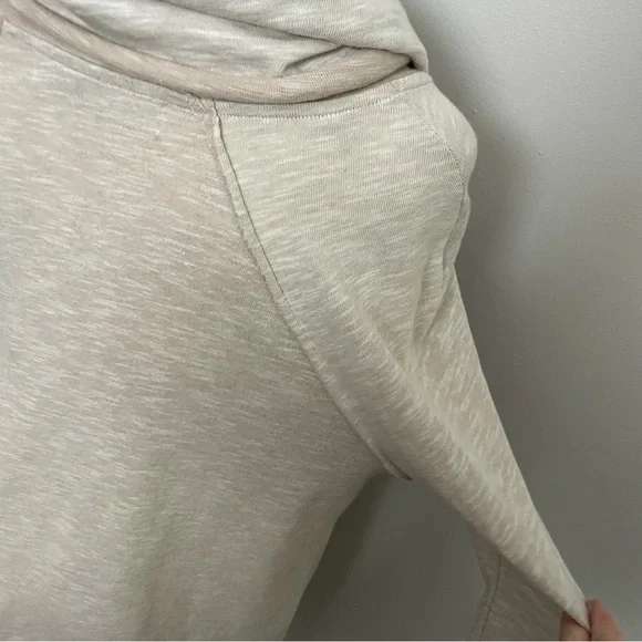 Free People Beach Top Tunic Two Body Corps Deux Cowl Relaxed Fit Lounge Oatmeal - Picture 12 of 15